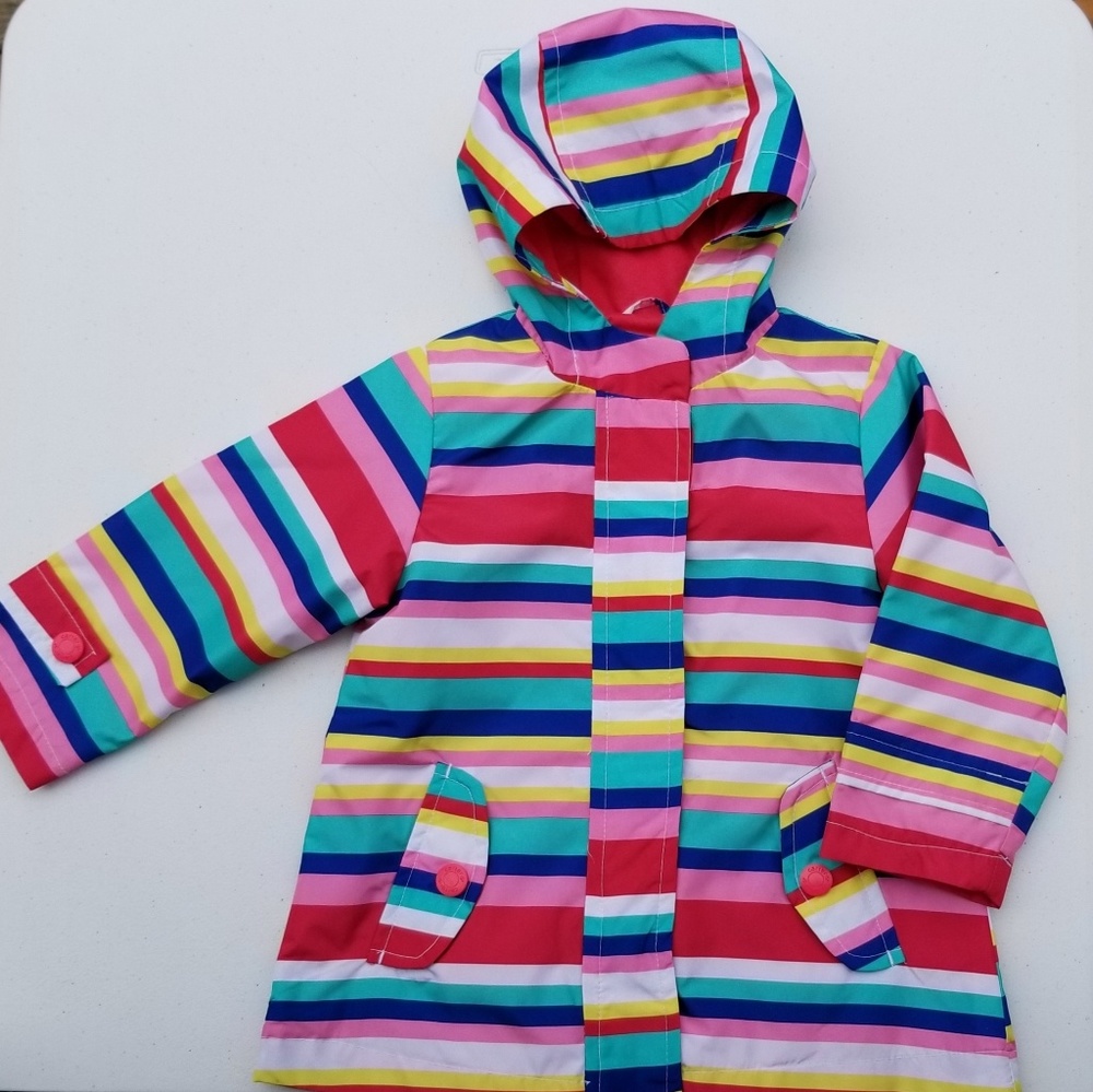 Carter's Striped Hooded Rain Jacket